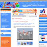 Roof top and ground advertising balloons